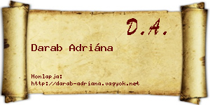 Darab Adriána névjegykártya